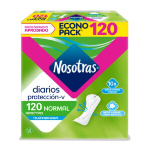 TOALLAS NOSOTRA DIARIOS NORMAL 10/1 X 150UNID